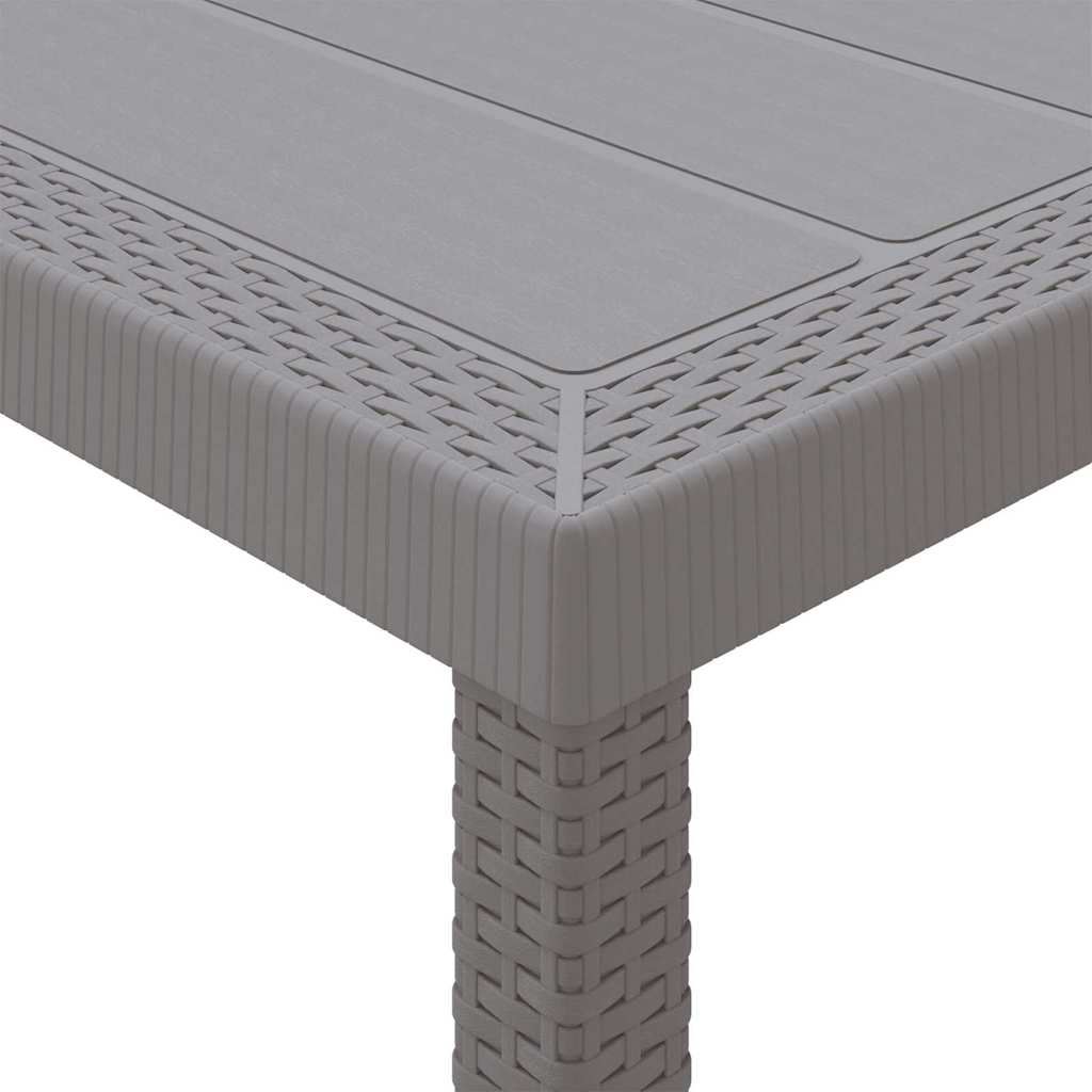 Garden Table Light grey 250 x 100 x 73 cm Poly Rattan